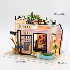 3D Jigsaw House Dollhouse Building Kit with Furniture Toy Gift