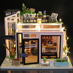 3D Jigsaw House Dollhouse Building Kit with Furniture Toy Gift