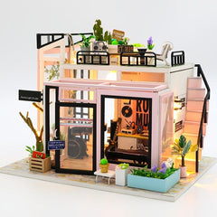 3D Jigsaw House Dollhouse Building Kit with Furniture Toy Gift