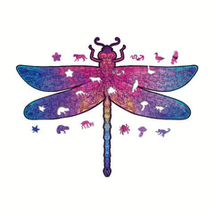Colorful Dragonfly Wooden Puzzle in Box