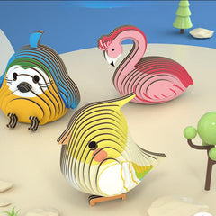 1pc Landscape Puzzle For Children DIY 3D Paper Patchwork Eco Friendly Paper