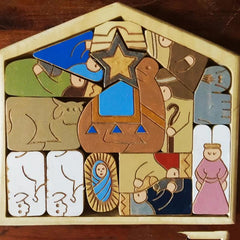 Wooden Puzzle Birth Of Jesus Indoor Decoration