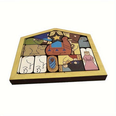 Wooden Puzzle Birth Of Jesus Indoor Decoration
