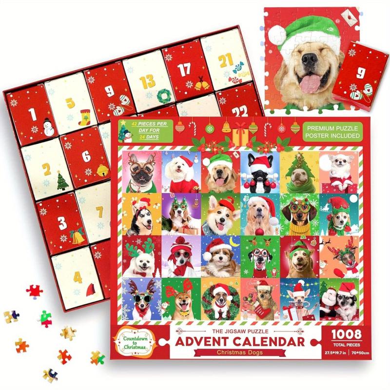 Christmas Puzzle 1008pcs Dogs Holiday Christian Gift