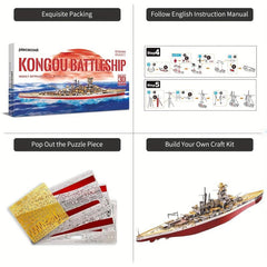 Piececool 3D Metal Battleship Model Kits - Great Birthday Gift