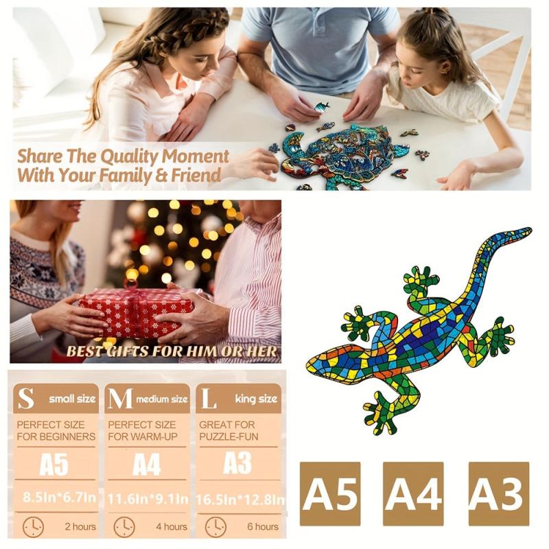 Plaid Lizard Jigsaw Puzzle Fun Challenge