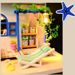 DIY Seaside House Model Light Coast Villa Creative Toy