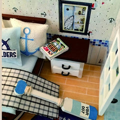 DIY Seaside House Model Light Coast Villa Creative Toy