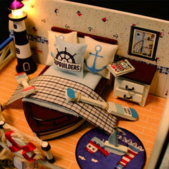 DIY Seaside House Model Light Coast Villa Creative Toy
