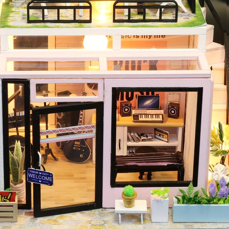 DIY 3D Jigsaw Model Building Kit Assembly House Doll House Mini Home Kit