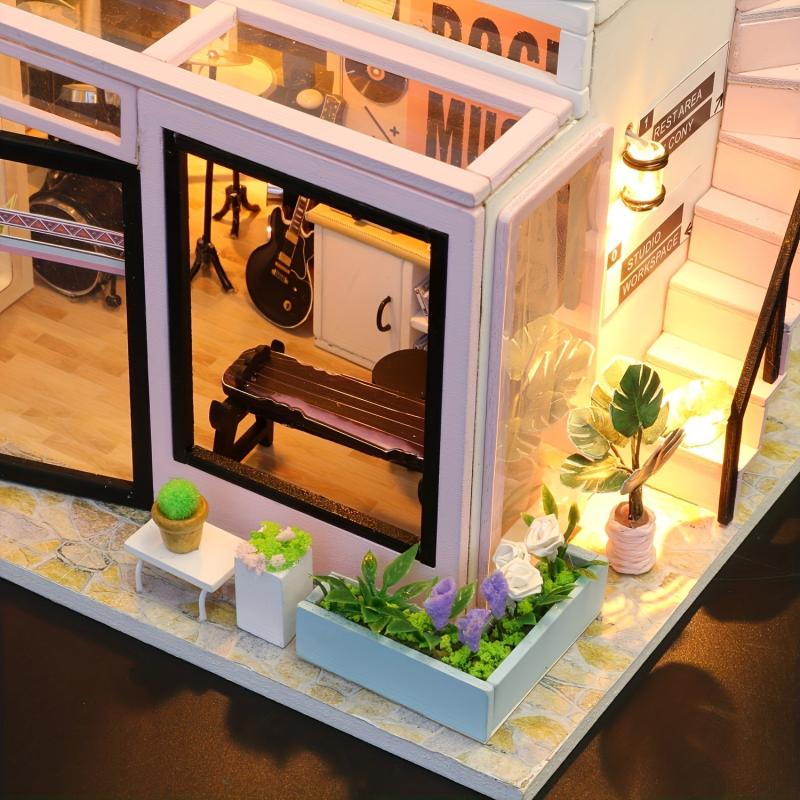 DIY 3D Jigsaw Model Building Kit Assembly House Doll House Mini Home Kit
