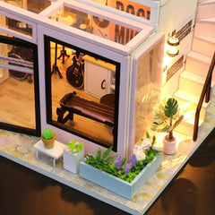 DIY 3D Jigsaw Model Building Kit Assembly House Doll House Mini Home Kit