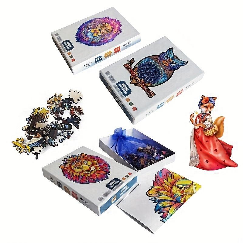 Wooden Jigsaw Puzzle Mrs Fox Fun Challenging Animal Puzzle