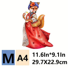 Wooden Jigsaw Puzzle Mrs Fox Fun Challenging Animal Puzzle