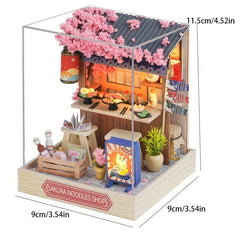 Mini Coffee House Model Kit with Furniture & Decorations