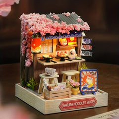 Mini Coffee House Model Kit with Furniture & Decorations