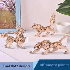 3D Animal Puzzle DIY Toy Wooden Decoration