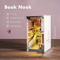 Wooden DIY Bookends with Lights for Home Decor