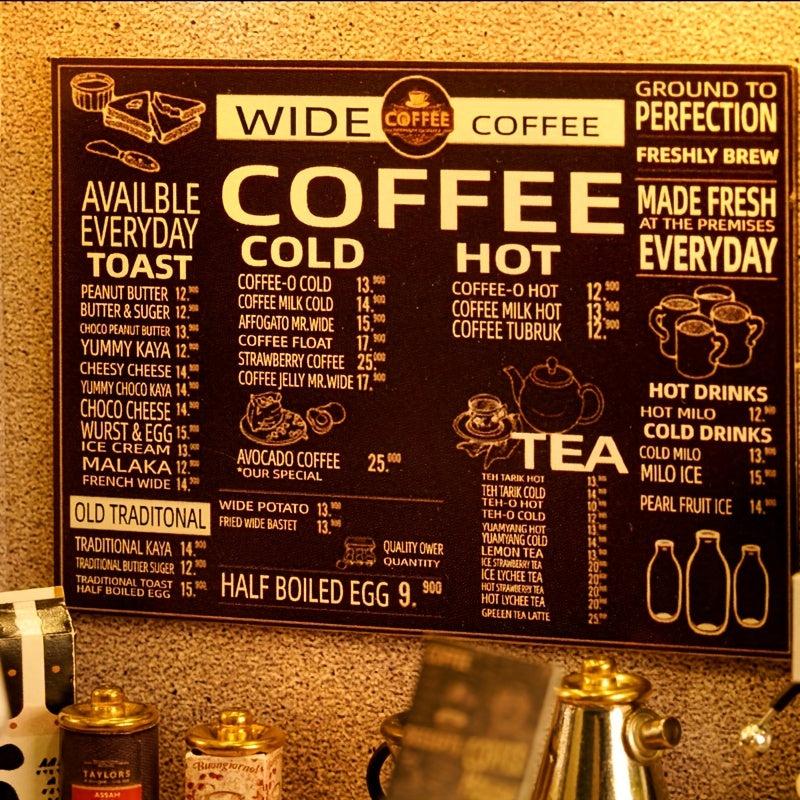 3D Coffee Shop Puzzle DIY House Assembly Model Gift Girls Kids Toy