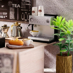 3D Coffee Shop Puzzle DIY House Assembly Model Gift Girls Kids Toy