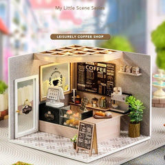 3D Coffee Shop Puzzle DIY House Assembly Model Gift Girls Kids Toy