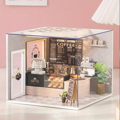 3D Coffee Shop Puzzle DIY House Assembly Model Gift Girls Kids Toy