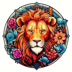 Wooden Lion Jigsaw Puzzle Gift Irregular Shape Adult Stress Reduction Game