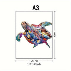 Sea Turtle Wooden Puzzle Toy Unique Wooden Puzzle Game For Adults And Children