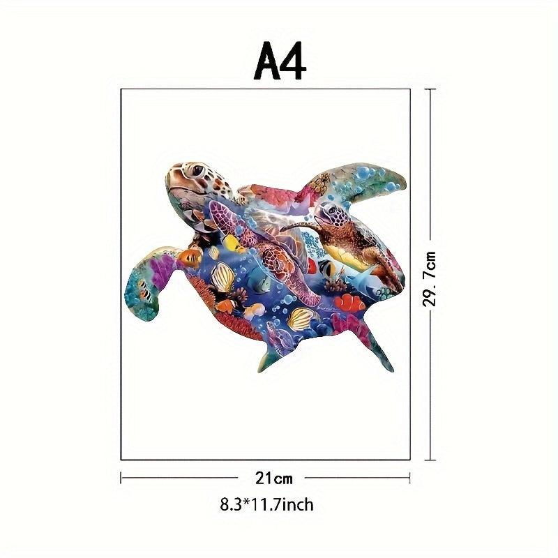 Sea Turtle Wooden Puzzle Toy Unique Wooden Puzzle Game For Adults And Children