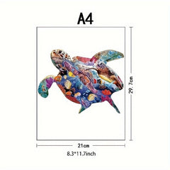 Sea Turtle Wooden Puzzle Toy Unique Wooden Puzzle Game For Adults And Children