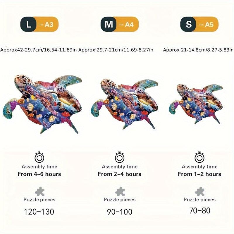 Sea Turtle Wooden Puzzle Toy Unique Wooden Puzzle Game For Adults And Children