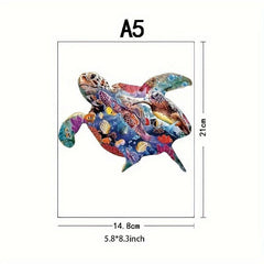 Sea Turtle Wooden Puzzle Toy Unique Wooden Puzzle Game For Adults And Children