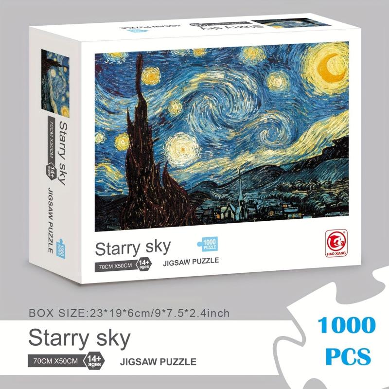 Starry Night Jigsaw Puzzles 1000 Pieces Van Gogh's Painting Of Starry Sky