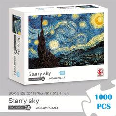 Starry Night Jigsaw Puzzles 1000 Pieces Van Gogh's Painting Of Starry Sky