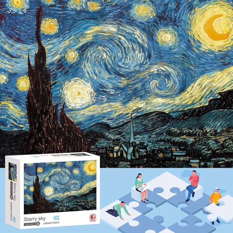 Starry Night Jigsaw Puzzles 1000 Pieces Van Gogh's Painting Of Starry Sky