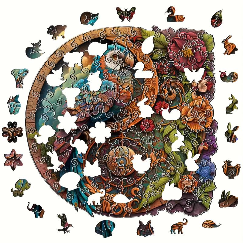 Tropical Serenade Parrot Yin Yang Wood Puzzle Harmony For All Ages