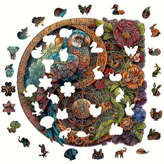 Tropical Serenade Parrot Yin Yang Wood Puzzle Harmony For All Ages