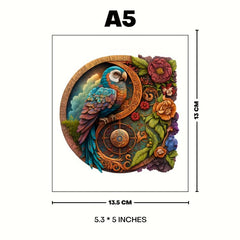 Tropical Serenade Parrot Yin Yang Wood Puzzle Harmony For All Ages