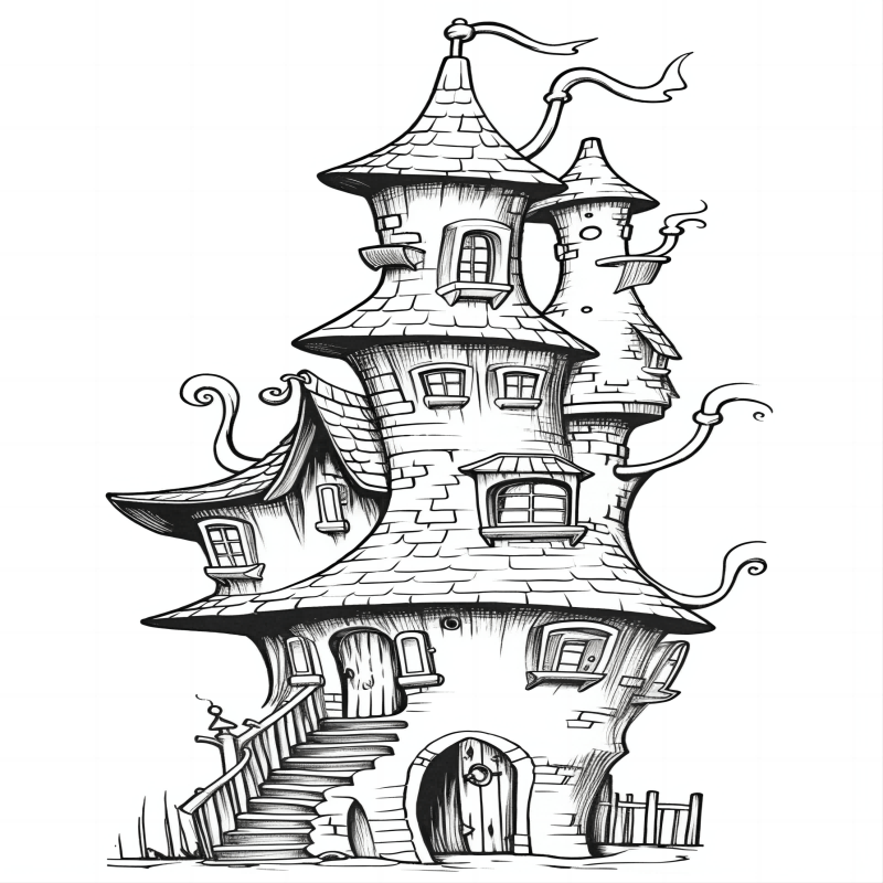 30pcs Fairy House Coloring Book Halloween Christmas Party Favor