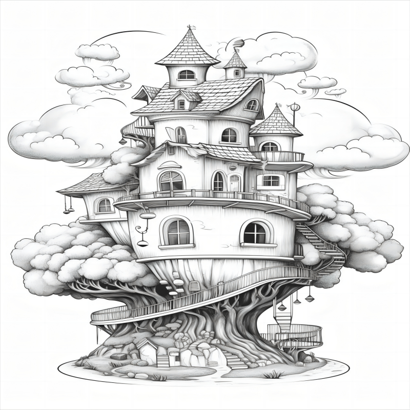 30pcs Fairy House Coloring Book Halloween Christmas Party Favor