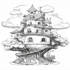 30pcs Fairy House Coloring Book Halloween Christmas Party Favor