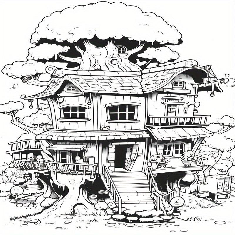 30pcs Fairy House Coloring Book Halloween Christmas Party Favor