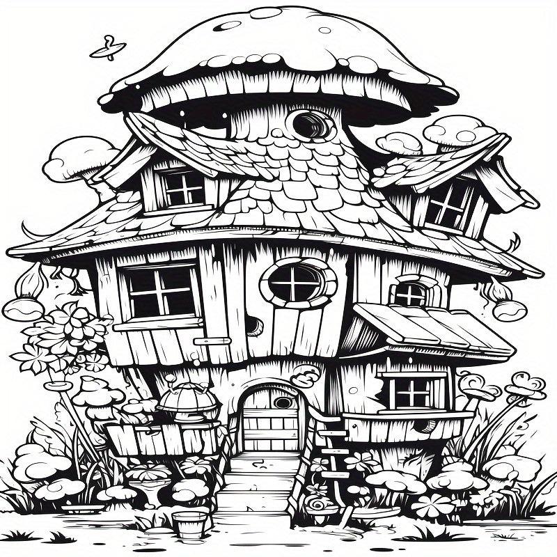 30pcs Fairy House Coloring Book Halloween Christmas Party Favor