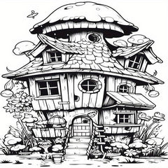 30pcs Fairy House Coloring Book Halloween Christmas Party Favor