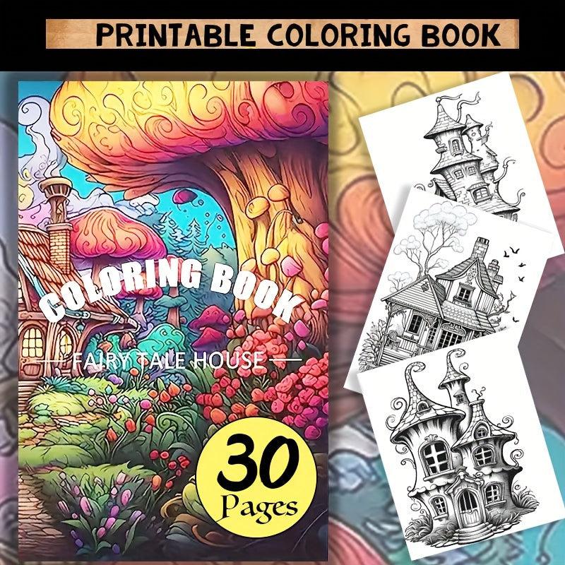 30pcs Fairy House Coloring Book Halloween Christmas Party Favor