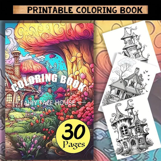 30pcs Fairy House Coloring Book Halloween Christmas Party Favor