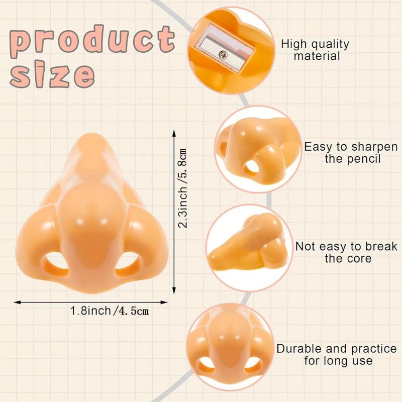 Creative Hand Crank Pencil Sharpener Nose Shape