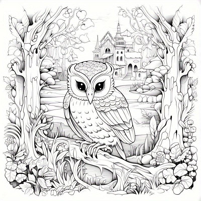Thickened Paper Enchanted Forest Coloring Book