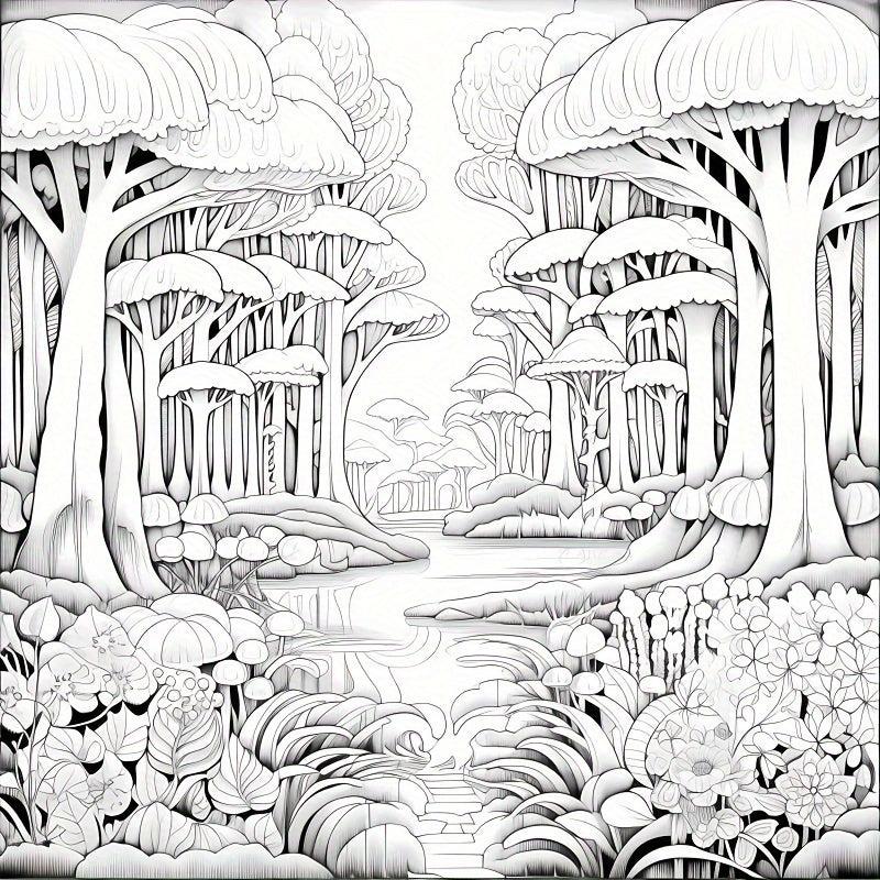 Thickened Paper Enchanted Forest Coloring Book