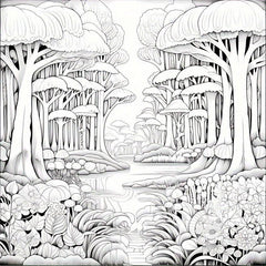 Thickened Paper Enchanted Forest Coloring Book